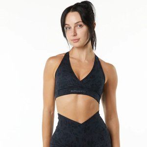 NWT!! Alphalete Surface Wrap Bra [SIZE XS] in Pebble Black
